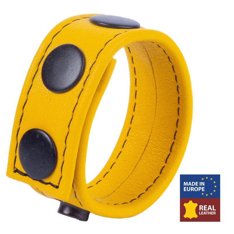 The Red Cockring en cuir Cocky Jaune